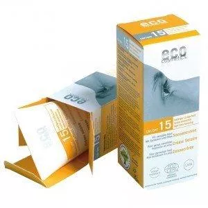Eco Cosmetics Ecran solaire SPF 15 BIO (75 ml) - 100% naturel, avec filtres minéraux
