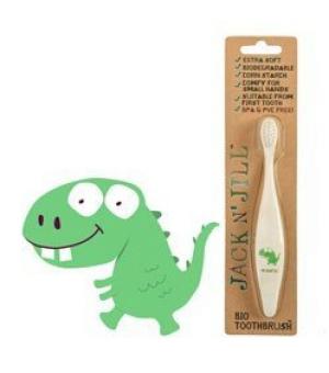 Brosse à dents pour enfants Dino - en amidon de maïs