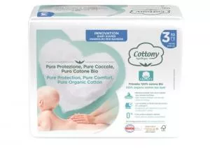 Cottony Couches jetables pour bébés en coton biologique 4-9 kg
