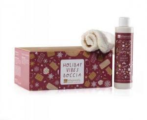 Pack cadeau Holiday Vibes - gel douche et gants exfoliants