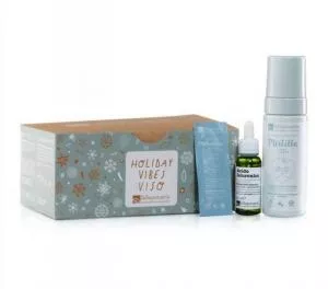 laSaponaria Paquet cadeau Holiday Vibes - mousse nettoyante pour le visage et sérum à l'acide hyaluronique