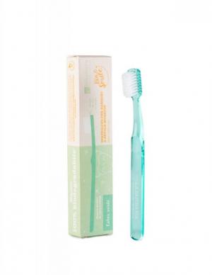 Brosse à dents pour enfants - verte - matériaux 100% naturels