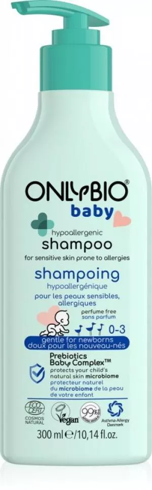 OnlyBio Shampooing hypoallergénique pour bébés (300 ml)