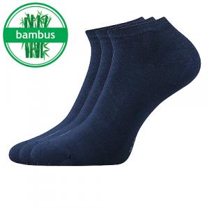 Chaussettes basses en bambou bleu foncé