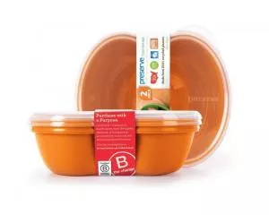 Preserve Boîte à snacks (2 pcs) - orange - en plastique 100% recyclé