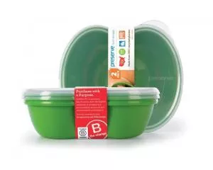 Preserve Boîte à casse-croûte (2 pcs) - verte - en plastique 100% recyclé