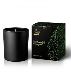 The Greatest Candle in the World Bougie parfumée en verre noir (170 g) - pomme