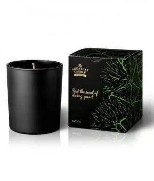 The Greatest Candle in the World The Greatest Candle Bougie parfumée en verre noir (170 g) - mojito