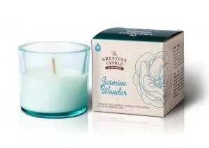 The Greatest Candle in the World Bougie parfumée en verre (75 g) - miracle du jasmin