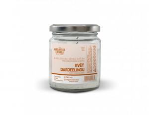 The Greatest Candle Bougie zéro déchet en verre (120 g) - fleur de darjeeling - dure environ 30 heures