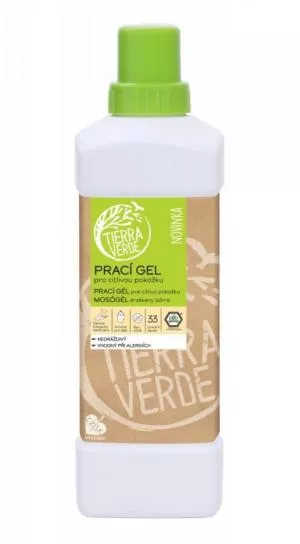 Tierra Verde Gel de lavage pour peau sensible (1 l) - idéal pour les personnes souffrant d'eczéma, d'allergies et les enfants