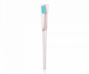 Brosse à dents (ultra douce) - rose corail - fabriquée à partir de plantes