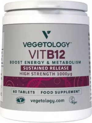Vegetology Vegetology Vitamine B12 1000µg (Cyanocobalamine) à libération progressive 60 comprimés