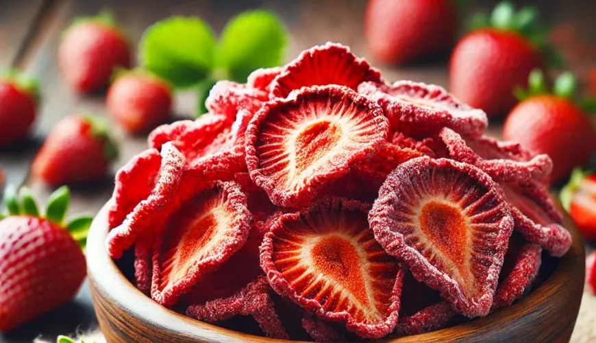 Les fraises lyophilisées ajoutent de la variété à chaque plat et dessert.