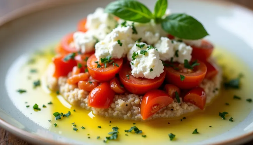 Découvrez la magie du plat dakos dans le confort de votre cuisine à domicile.