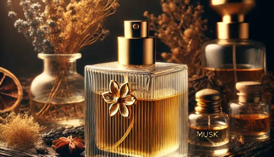 Le musc dans les parfums crée une trace durable.