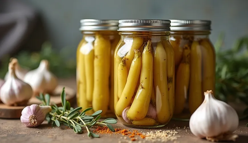 Gousses d'ail marinées délicieuses et pratiques pour la table d'hiver