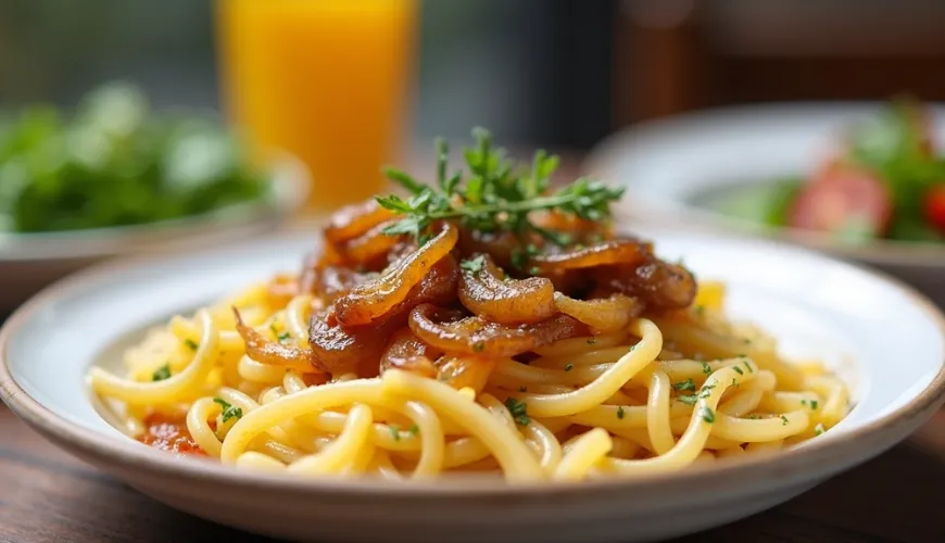 Découvrez l'atmosphère alpine avec de délicieuses Käsespätzle dans votre assiette.