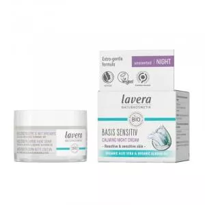 Lavera Basis Sensitiv Crème de nuit apaisante sans parfum 50 ml
