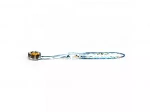 Nano-b Brosse à dents avec or et charbon actif bleu - moyenne